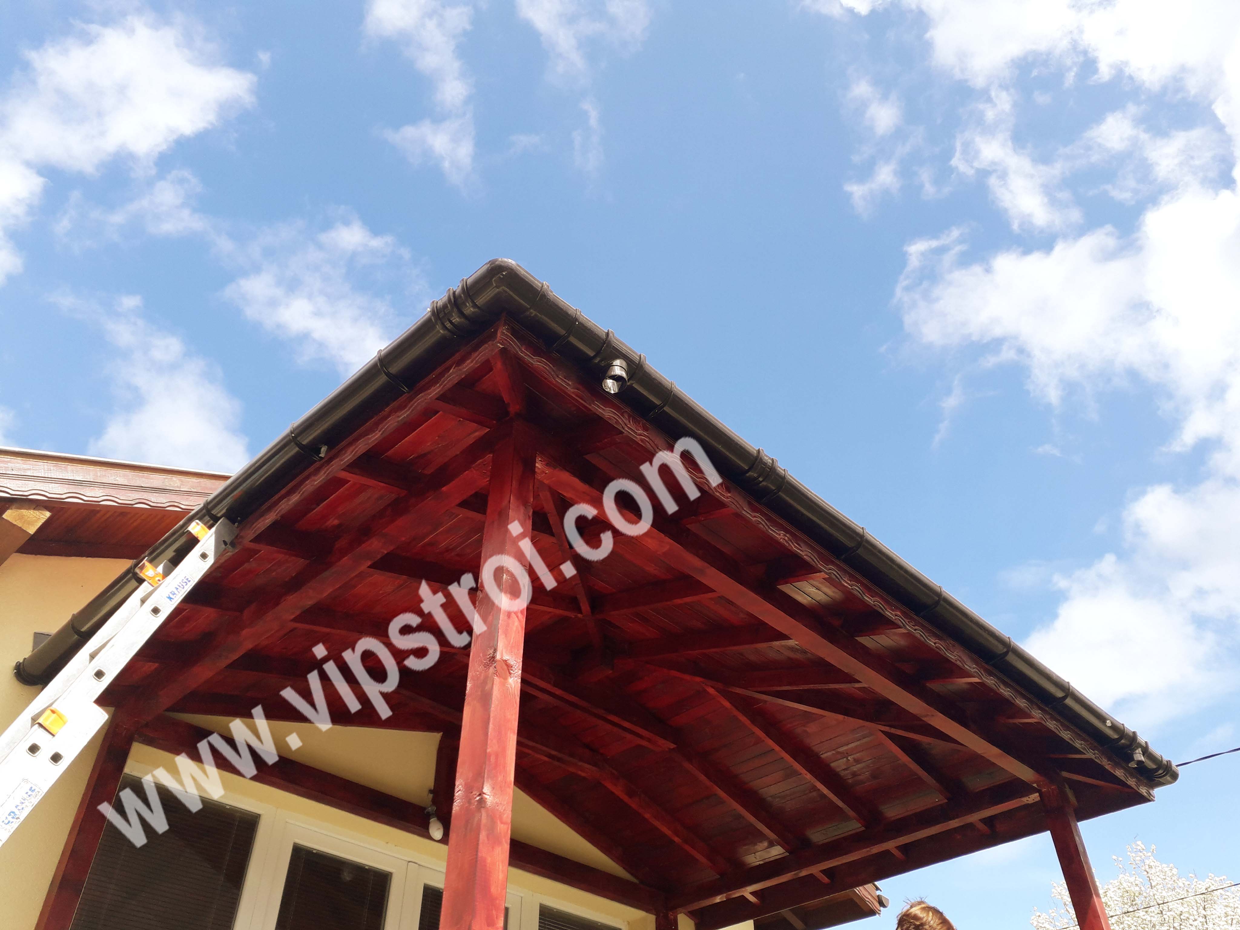 Дървен навес с финишно лакиране - с. Алдомировци, ул. Алдомировска, Софийска област - снимка 2