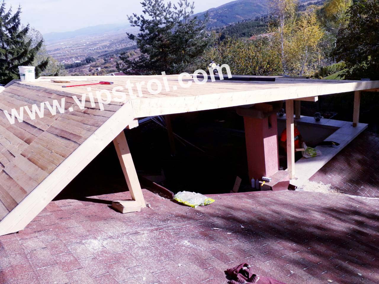 Навес на тераса с метални керемиди - гр. София, кв. Бункера, ул. Лещава 10 - снимка 5